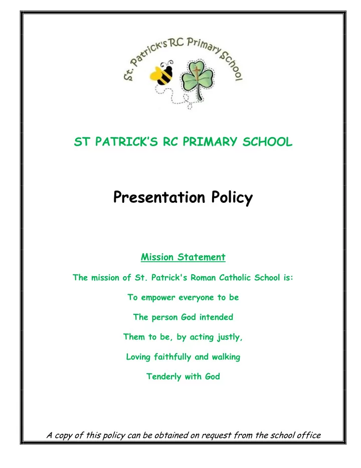 presentation policy