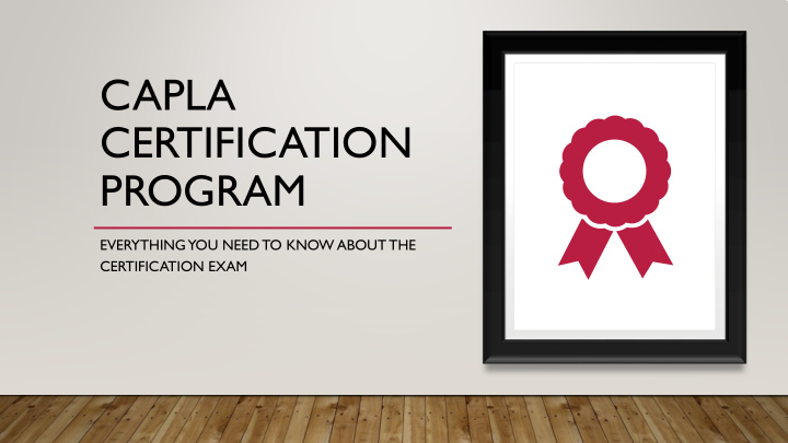 capla certification program