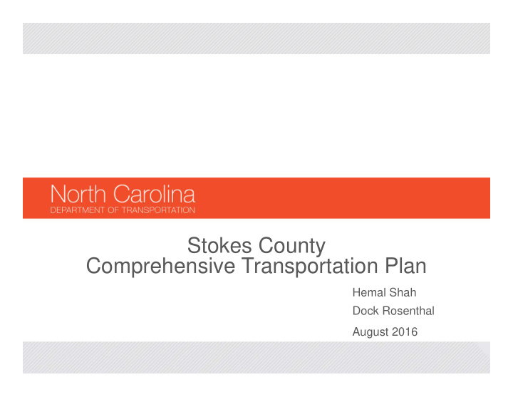 stokes county comprehensive transportation plan