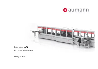Aumann AG  HY1 2019 Presentation  23 August 2019  0  Political and economic uncertainties weigh on