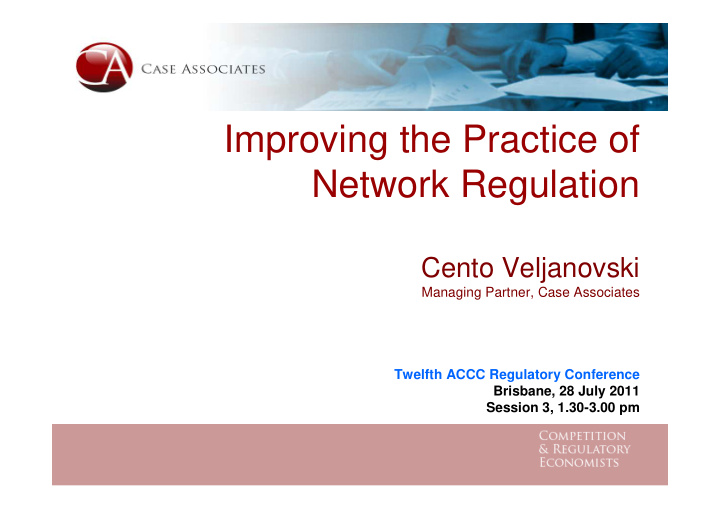 improving the practice of network regulation