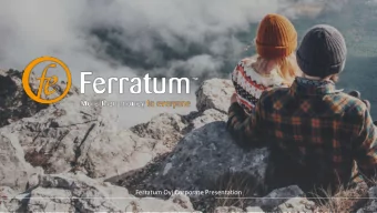 Ferratum Oyj Corporate Presentation  1  Important Notice  This presentation contains, or may be