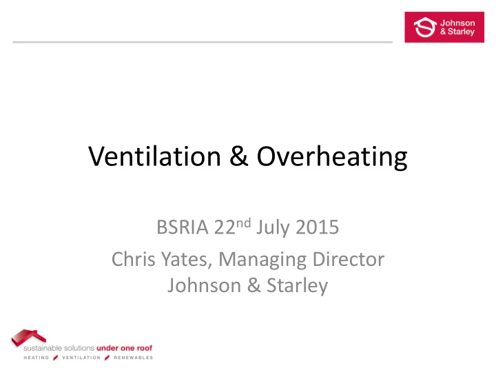 ventilation overheating