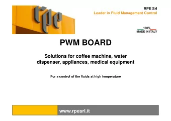 PWM BOARD  Solutions for coffee machine, water  dispenser, appliances, medical equipment  For a
