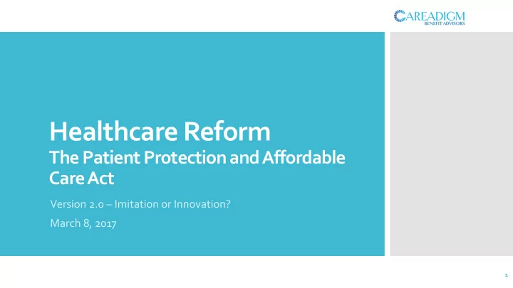 healthcare reform