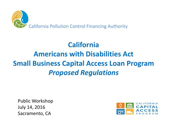 california americans with disabilities act small business