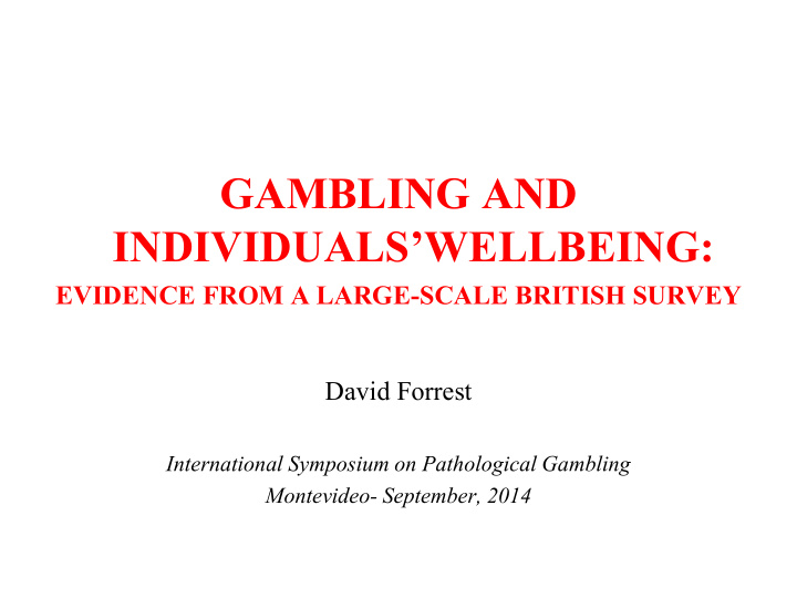 gambling and