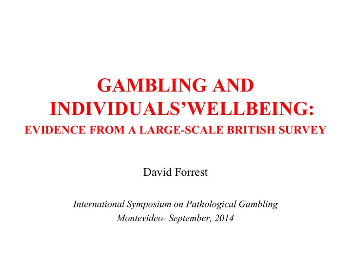 gambling and