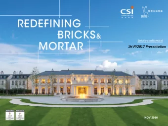 1H FY2017 Presentation  NOV 2016  Disclaimer The information contained in this presentation is