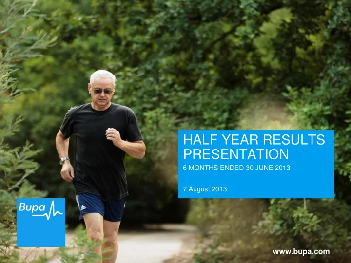 half year results presentation
