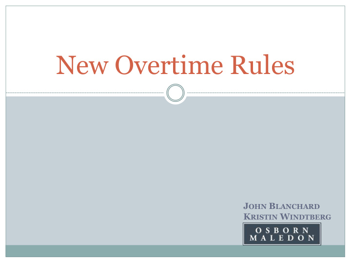 new overtime rules