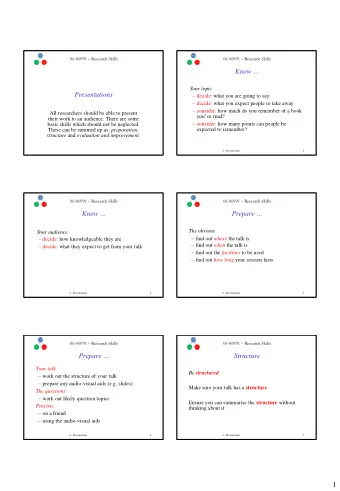 1 06-06991  Research Skills 06-06991  Research Skills  Structure  Structure in more detail