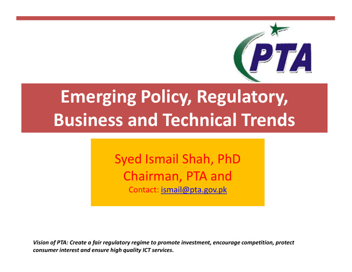 emerging policy regulatory emerging policy regulatory