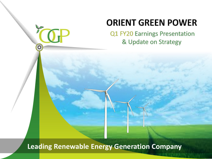 leading renewable energy generation company disclaimer