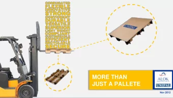 MORE THAN  JUST A PALLETE  Nov 2012  PAGE 1  Overview  UNIPAL is one of the most innovative