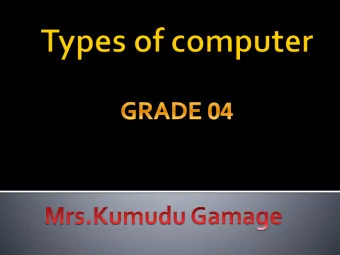 There are four types:- 1. Desktop Computer 2. Laptop Computer 3. Palmtop Computer 4. Tablet