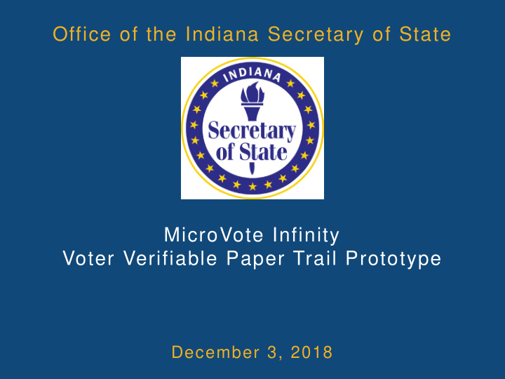 office of the indiana secretary of state microvote