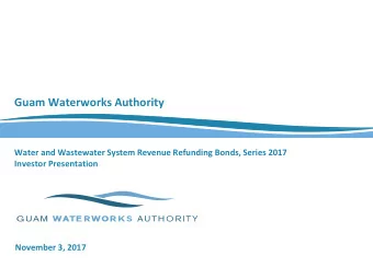 Guam Waterworks Authority  Water and Wastewater System Revenue Refunding Bonds, Series 2017