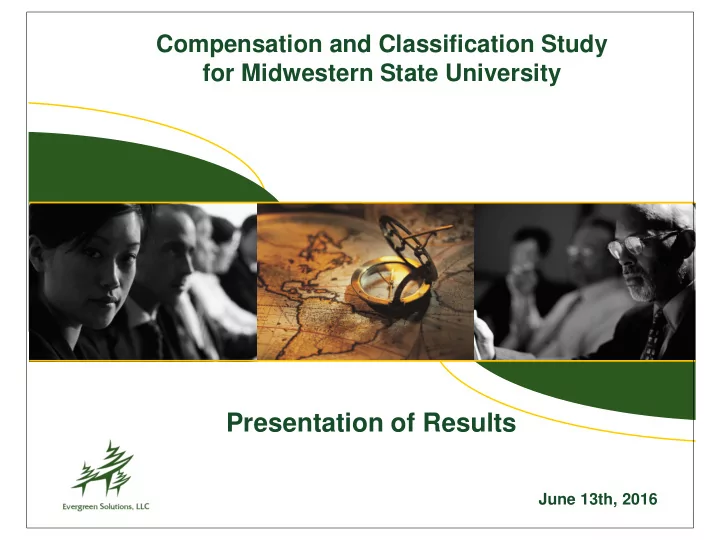 presentation of results