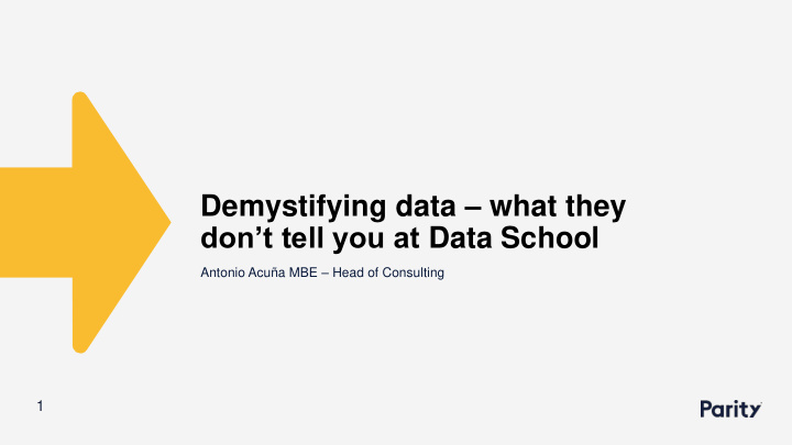 demystifying data what they
