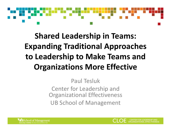 shared leadership in teams expanding traditional