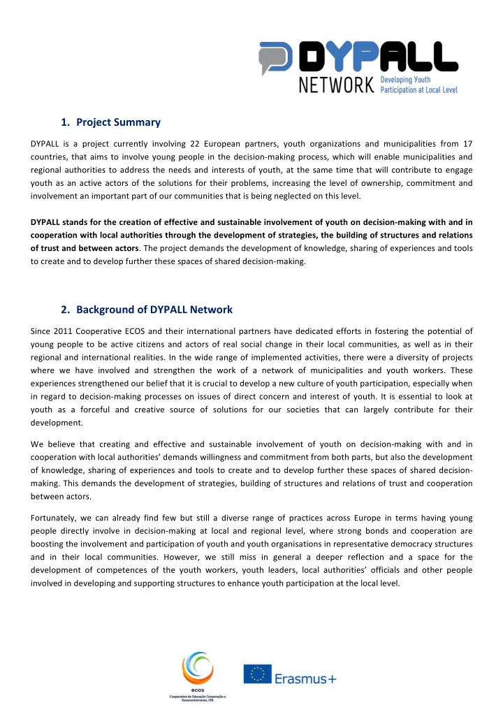 1 project summary