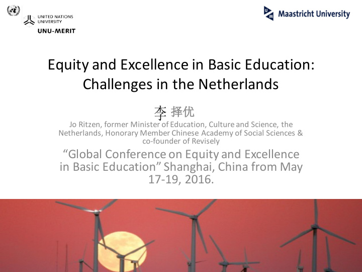 equity and excellence in basic education challenges in