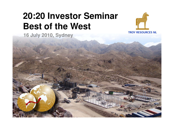 20 20 investor seminar best of the west
