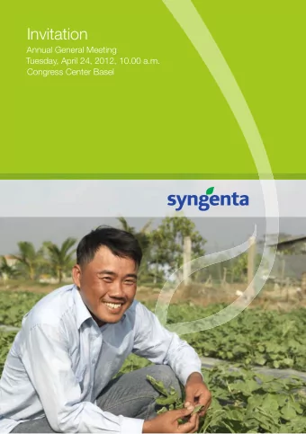 Invitation  Annual General Meeting  Tuesday, April 24, 2012, 10.00 a.m.  Congress Center Basel