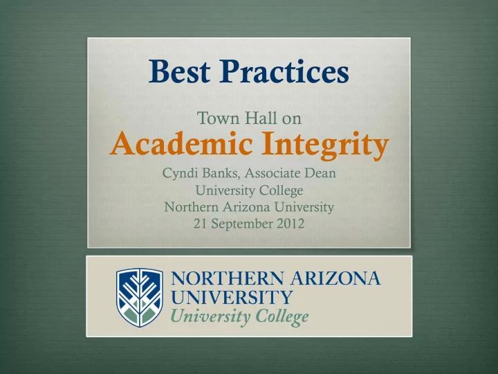 best practices