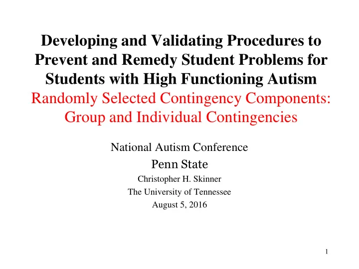 students with high functioning autism