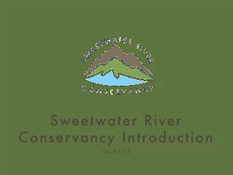 Sweetwater River Conservancy Introduction  04.02.13  Mitigation and Conser  Mitigation and