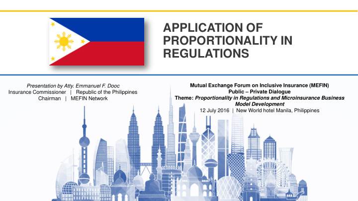 application of proportionality in regulations