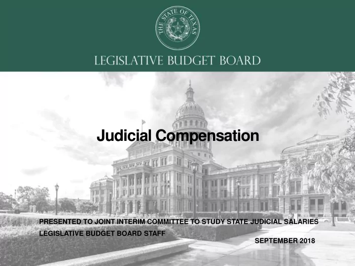 judicial compensation