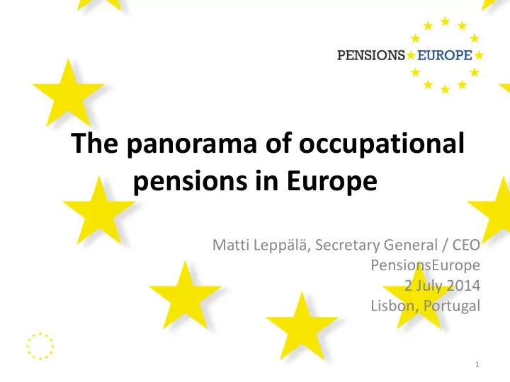 the panorama of occupational