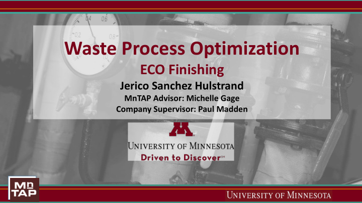 waste process optimization