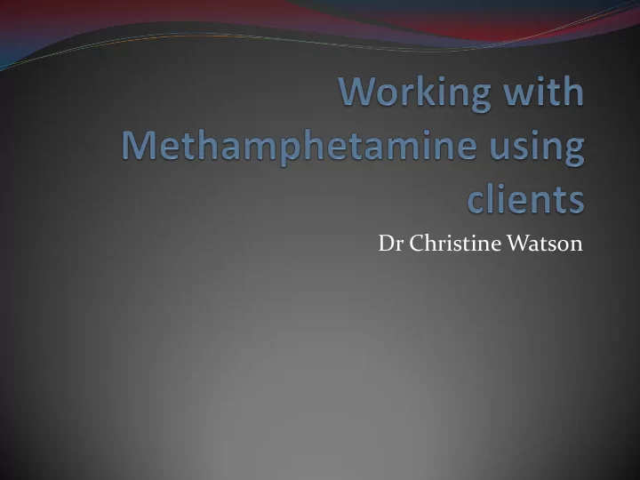 dr christine watson