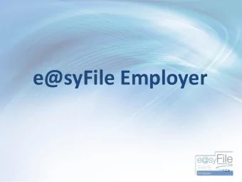e@syFile Employer  2019/08 Intrim PAYE will start  Filing Season: 23 September  31 October