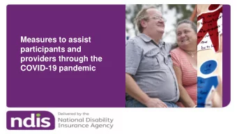 providers through the  COVID-19 pandemic  Introduction  COAG Disability Reform Council has approved