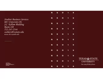 Student Business Services  601 University Dr.  J.C. Kellam Building  Room 188  512-245-2544