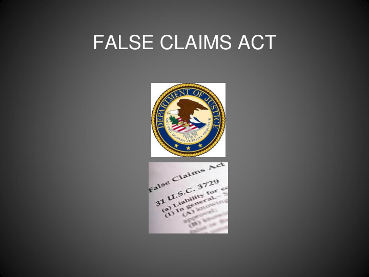 false claims act overview