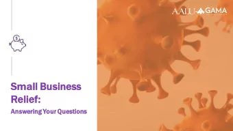 Small Business  ss  Relief:  Answering  ng Your  ur Questions  ns  Featuring  Fe  Josh Caron