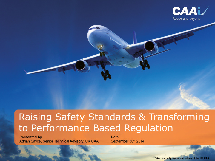 raising safety standards transforming to performance