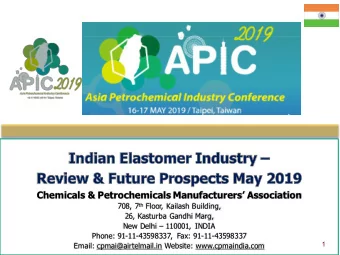 Chemicals &amp; Petrochemicals Manufacturers Association 708, 7 th Floor, Kailash Building,  26,
