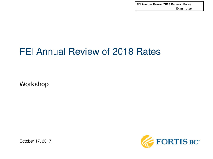 fei annual review of 2018 rates