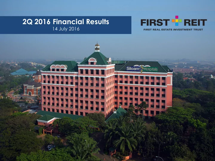 2q 2016 financial results