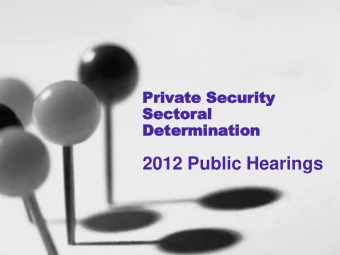 2012 Public Hearings  Structur  Structure  e of the  of the  Presentati  Presentation  on