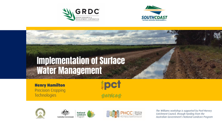 implementation of surface water management