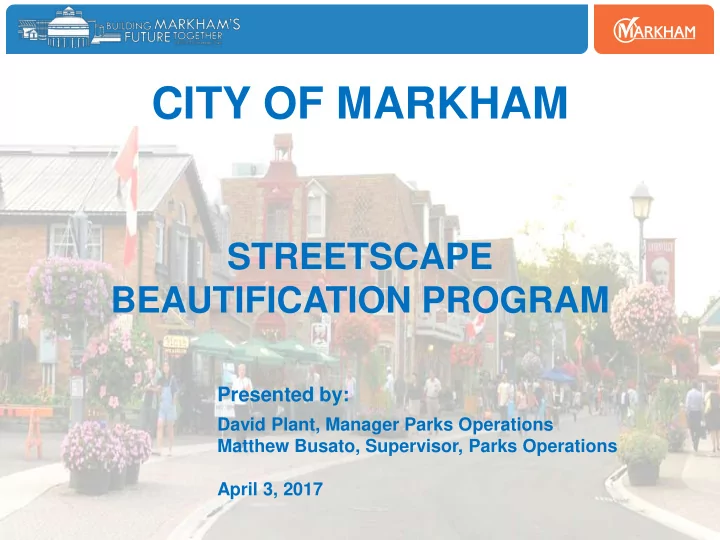 city of markham