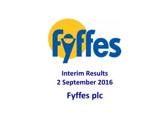 Fyffes plc  Fyffes overview  Operates in the international tropical produce sector - Portfolio